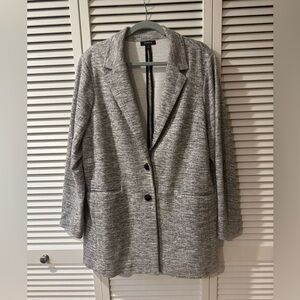 torrid Gray Marled Knit Blazer Jacket